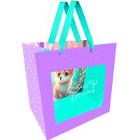 Пакет подарочный 23*18*10см "Cutie"  отд. фольгой с окошком MESHU/Рельеф Пакет подарочный 23*18*10см "Cutie"  отд. фольгой с окошком MESHU/Рельеф