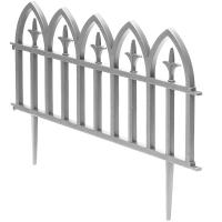 Забор Кованый цветок 3м*30см 5-ти секционный серый Забор Кованый цветок 3м*30см 5-ти секционный серый
