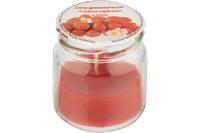 Свеча ароматическая 60*60мм в банке сладская клубника 105749 /20шт/Волшебная страна