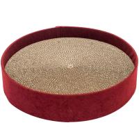 Лежанка круглая с пеньком дсп,вельвет 37*37*8см бордовая/88133/Дарэленд Лежанка круглая с пеньком дсп,вельвет 37*37*8см бордовая/88133/Дарэленд