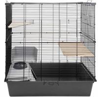 Клетка д/грыз CRAFT 80 Шиншилла-2 78*48*h66,5см разборная без наполнения сер-черн/4381/Дарэленд