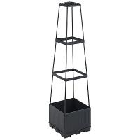 Кашпо напольный J3 28*28*114см 15л д/вьющихся растений 109152 /16шт/ Park 