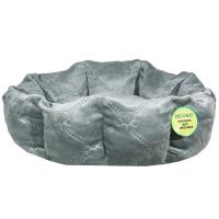 Лежанка круглая с подушкой серая 52*20см/DONBARON