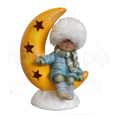 Девочка сидит на месяце L14W7H17  716414/W241