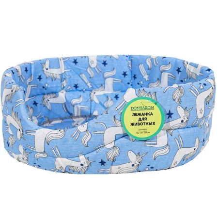 Лежанка овальная стеганая поролоновая хлопок ЗОО МИКС 42*34*18см/DONBARON Лежанка овальная стеганая поролоновая хлопок ЗОО МИКС 42*34*18см/DONBARON