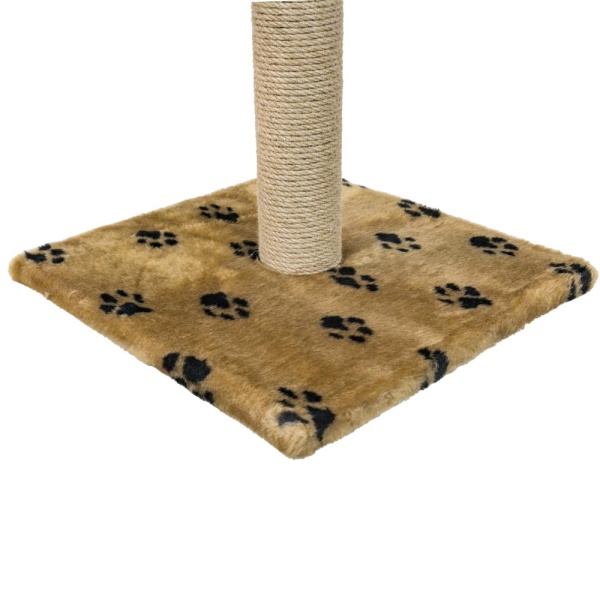 Когтеточка столбик мех, джут коричневый 47*47*80см/DONBARON Когтеточка столбик мех, джут коричневый 47*47*80см/DONBARON