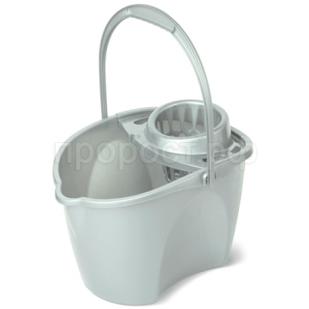 Ведро 12л со сливом и отжимом Престо овал. серебристо-серый С646 /8шт/ Мартика Ведро 12л со сливом и отжимом Престо овал. серебристо-серый С646 /8шт/ Мартика