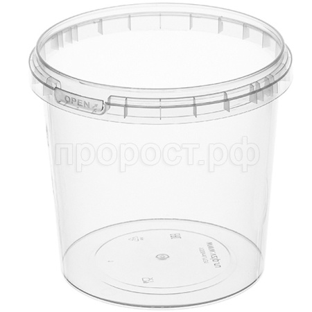 Ведро 1л с крышкой прозрач d-130 /90шт/ АУ Ведро 1л с крышкой прозрач d-130 /90шт/ АУ