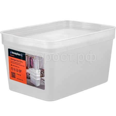 Ящик д/хранения 2,3л Keeplex Trendy с крышкой KL3501 /11шт/ПР Ящик д/хранения 2,3л Keeplex Trendy с крышкой KL3501 /11шт/ПР