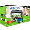 Аквариум прямоугольный полный комплект 105л(76х36х46см) LEDDY SET 75 черный/124534/АП