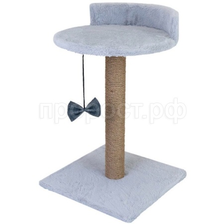 Когтеточка ЦАП-ЦАРАП столбик с лежанкой средняя мех, джут 35*35*55см серая/81052д-сер/Дарэлл Когтеточка ЦАП-ЦАРАП столбик с лежанкой средняя мех, джут 35*35*55см серая/81052д-сер/Дарэлл