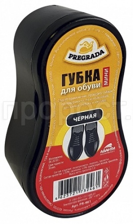 PREGRADA Губка МИНИ для обуви ЧЕРНАЯ