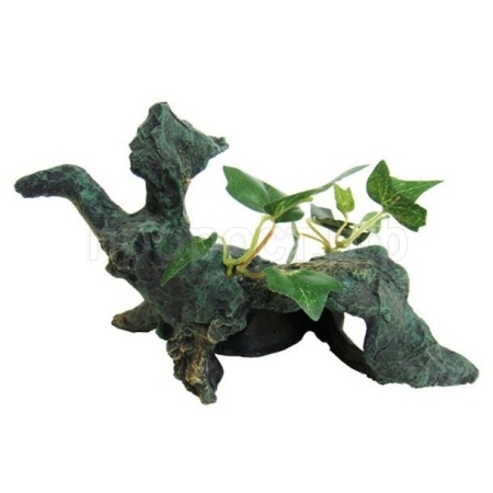 Грот Decor 025 Коряга с растением 18*10,5*13