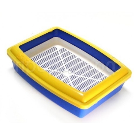 Туалет для кошек глубокий полный комплект синий ВАКА  Туалет для кошек глубокий полный комплект синий ВАКА