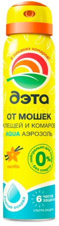 ДЭТА Аква Аэрозоль от мошек и клещей 100мл
