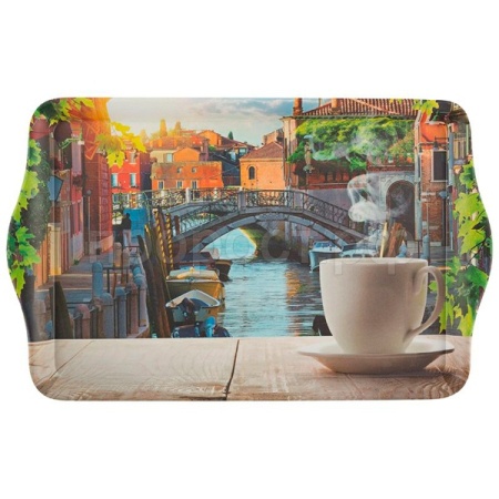 Поднос сервировочный FANTASIA 28,9*18,9*1,8см с дизайном 008259 /шт/Mallony Поднос сервировочный FANTASIA 28,9*18,9*1,8см с дизайном 008259 /шт/Mallony