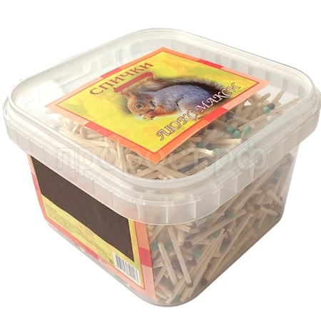 Спички кабинетные "Люкс Макси" (1100шт) в контейнере /64шт/Белка