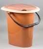 Ведро-туалет цветное терракот 01006