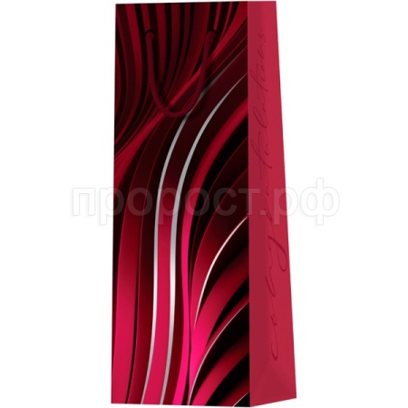 Пакет подарочный 12*36*8,5см "Vinous" матовое ламинирование под бутылкуMESHU/MS_61733/Рельеф Пакет подарочный 12*36*8,5см "Vinous" матовое ламинирование под бутылкуMESHU/MS_61733/Рельеф