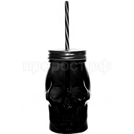 Кружка 515мл "Череп" черный W1811 /24шт/В Кружка 515мл "Череп" черный W1811 /24шт/В