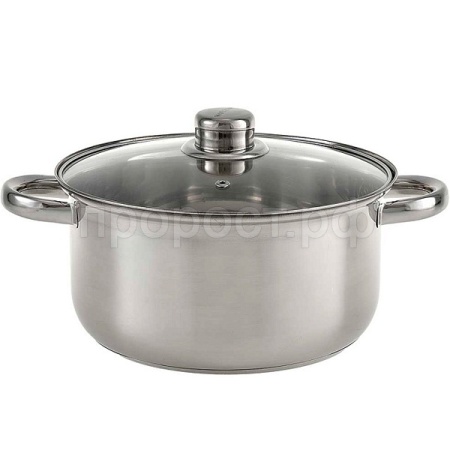 Кастрюля 4,2л нерж. со стеклянной крышкой BE-158/2 /12шт/ Webber Кастрюля 4,2л нерж. со стеклянной крышкой BE-158/2 /12шт/ Webber