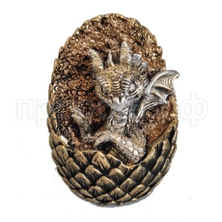 Копилка Дракон в яйце (золото+серебро) L11,5W10H10 716394/SK233 Копилка Дракон в яйце (золото+серебро) L11,5W10H10 716394/SK233