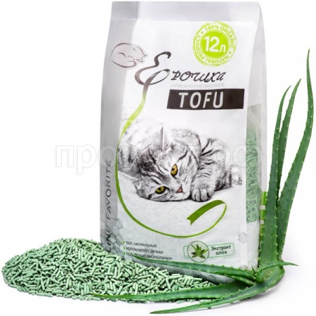 Наполнитель Ерошка Тофу Экстракт алоэ 12л/5шт Наполнитель Ерошка Тофу Экстракт алоэ 12л/5шт