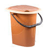 Ведро-туалет цветное терракот 01006