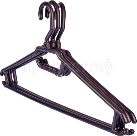 Вешалка-плечики д/легкой одежды 48-50 (3шт) Keeplex light черный KL1884 /30шт/ПР