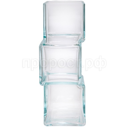 Ваза Квадрат Смещенный h30 10*10см прозр 6360/300С/072986