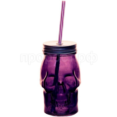 Кружка 515мл "Череп" фиолетовый W1811 /24шт/В Кружка 515мл "Череп" фиолетовый W1811 /24шт/В