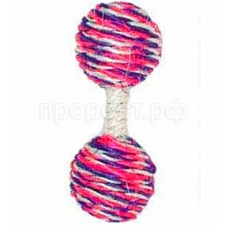 Игрушка к Гантель с мятой сизаль 12*4.5см ТМ-2028/Вестерн Игрушка к Гантель с мятой сизаль 12*4.5см ТМ-2028/Вестерн