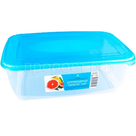 Бутербродница 2,6л Свежесть прямоугол. прозрачный 05039 /48шт/ Арз Бутербродница 2,6л Свежесть прямоугол. прозрачный 05039 /48шт/ Арз