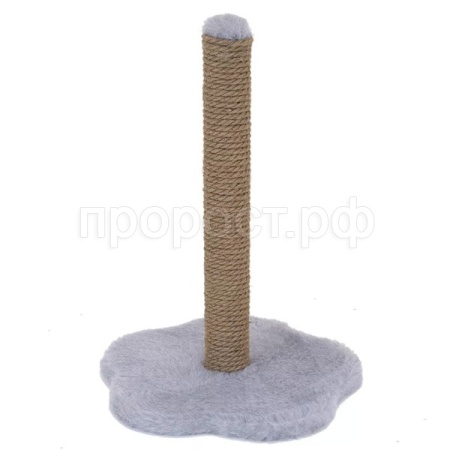 Когтеточка ЧИП Столбик на подставке с мех игр. джутовый 35*35*50см серый8312/Дарэлл Когтеточка ЧИП Столбик на подставке с мех игр. джутовый 35*35*50см серый8312/Дарэлл