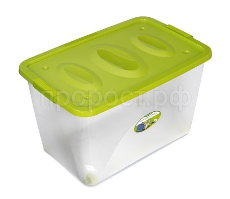 Ящик универс. Астело 54л 60*40*36см на колесиках оливковый С666ОЛВ /3шт/Мартика