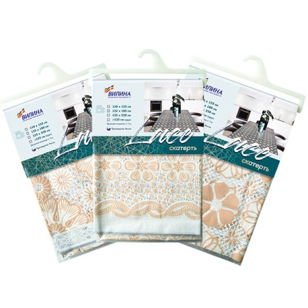 Скатерть столовая 135*228см "Lace" ПВХ 7058-mix /12шт/В 