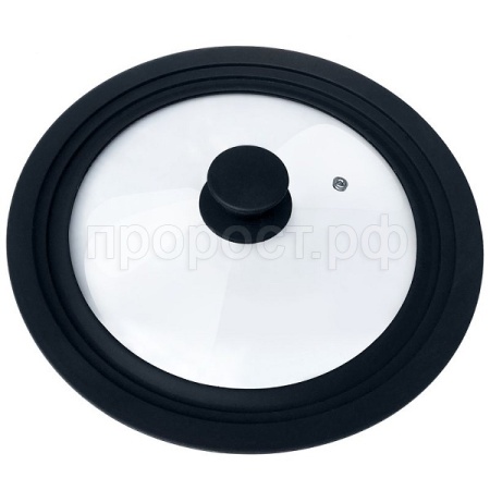 Крышка закал. стекло CAPPELLO D24/26/28см с силик обод, паровыпуск, низ Крышка закал. стекло CAPPELLO D24/26/28см с силик обод, паровыпуск, низ