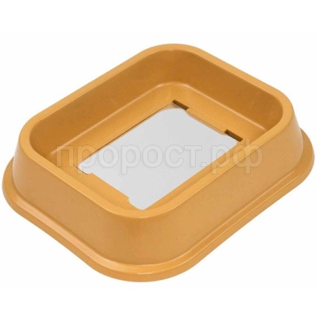 Купалка д/птиц ванночка с зеркалом 14,5*12*3см бежевая/5056/Дарэлл Купалка д/птиц ванночка с зеркалом 14,5*12*3см бежевая/5056/Дарэлл