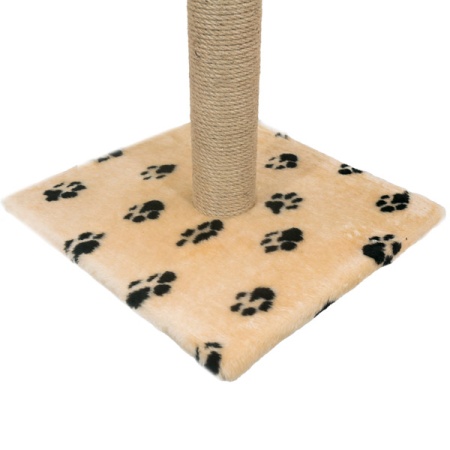 Когтеточка столбик с полкой мех, джут бежевый 80см/DONBARON Когтеточка столбик с полкой мех, джут бежевый 80см/DONBARON