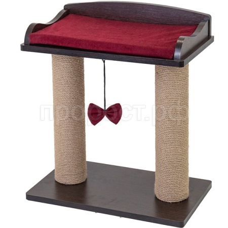 Когтеточка Лежанка ВИСКИ с двумя столбиками ЛДСП,вельвет,джут 45,5*27,5**54см/82793венге/Дарэленд Когтеточка Лежанка ВИСКИ с двумя столбиками ЛДСП,вельвет,джут 45,5*27,5**54см/82793венге/Дарэленд