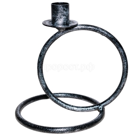 ДЕКОР Подсвечник Кольцо 1 свеча антик серебро РЗДИ/1шт