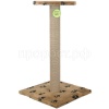Когтеточка столбик с полкой мех, джут коричневый 80см/DONBARON Когтеточка столбик с полкой мех, джут коричневый 80см/DONBARON