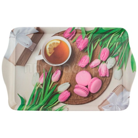 Поднос сервировочный FANTASIA 38,5*24,5*2,8см с дизайном 008258 /шт/Mallony Поднос сервировочный FANTASIA 38,5*24,5*2,8см с дизайном 008258 /шт/Mallony