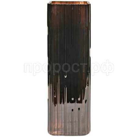 Ваза д/цветов Квадро большая Браун стекл. /1905-Н5 /1шт/ДК