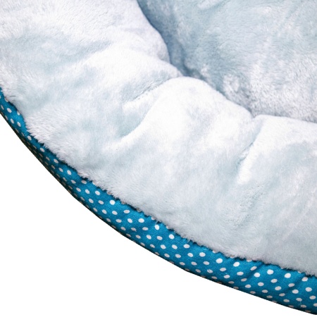 Лежанка ватрушка плюш бирюза горох 70*17см/DONBARON Лежанка ватрушка плюш бирюза горох 70*17см/DONBARON