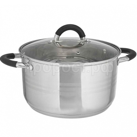 Кастрюля 5л нерж. со стеклянной крышкой BE-198/2 /6шт/ Webber Кастрюля 5л нерж. со стеклянной крышкой BE-198/2 /6шт/ Webber