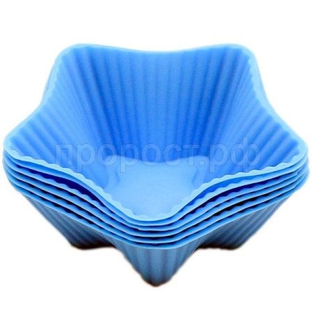 Форма для выпечки (6шт) ЗВЕЗДОЧКИ силикон 7.5*6*3см КТ-S-605-6 Форма для выпечки (6шт) ЗВЕЗДОЧКИ силикон 7.5*6*3см КТ-S-605-6