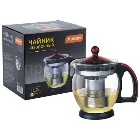 Чайник заварочный 1,2л Decotto-1200 пластик ручка, фильтр нерж.сталь  Чайник заварочный 1,2л Decotto-1200 пластик ручка, фильтр нерж.сталь