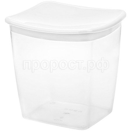 Емкость д/сыпуч. прод. квадратная 1л белый М1223 /18шт/М-пласт  Емкость д/сыпуч. прод. квадратная 1л белый М1223 /18шт/М-пласт