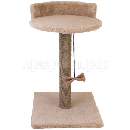 Когтеточка ЦАП-ЦАРАП столбик с лежанкой средняя мех, джут 35*35*55см бежевая/81052д-беж/Дарэлл Когтеточка ЦАП-ЦАРАП столбик с лежанкой средняя мех, джут 35*35*55см бежевая/81052д-беж/Дарэлл